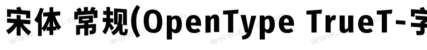 宋体 常规(OpenType TrueT字体转换